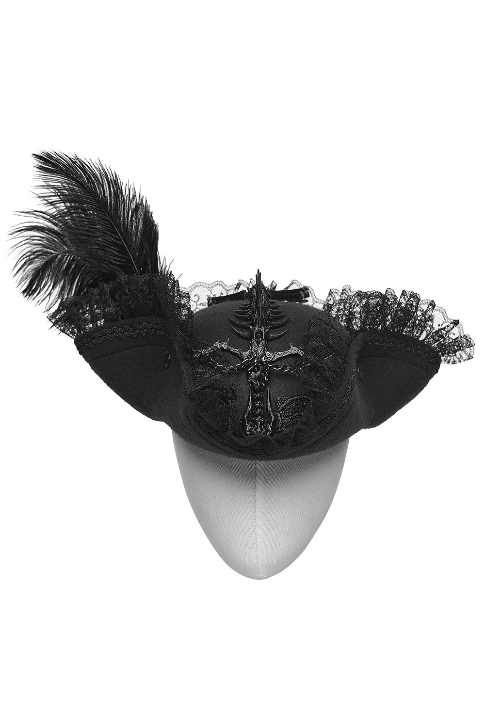 spooky ruffled pirate hat