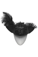 spooky ruffled pirate hat