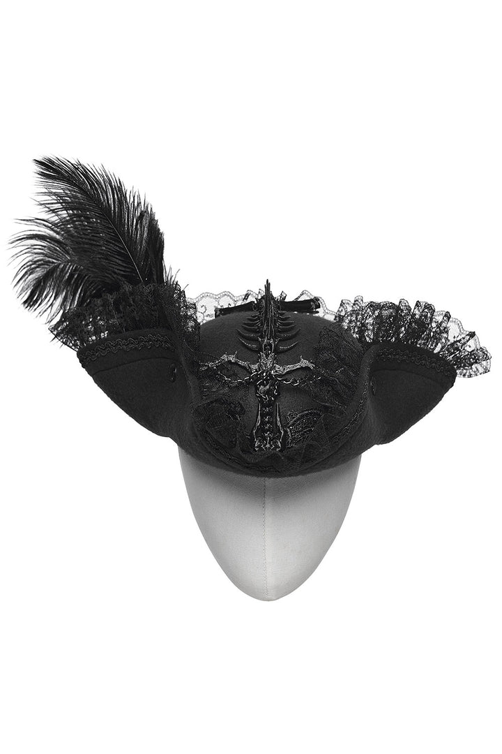 spooky ruffled pirate hat