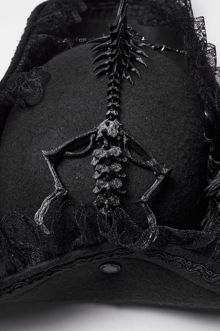 dark fantasy ruffled pirate hat