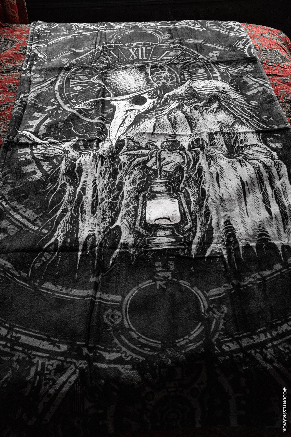 plague doctor beach towel