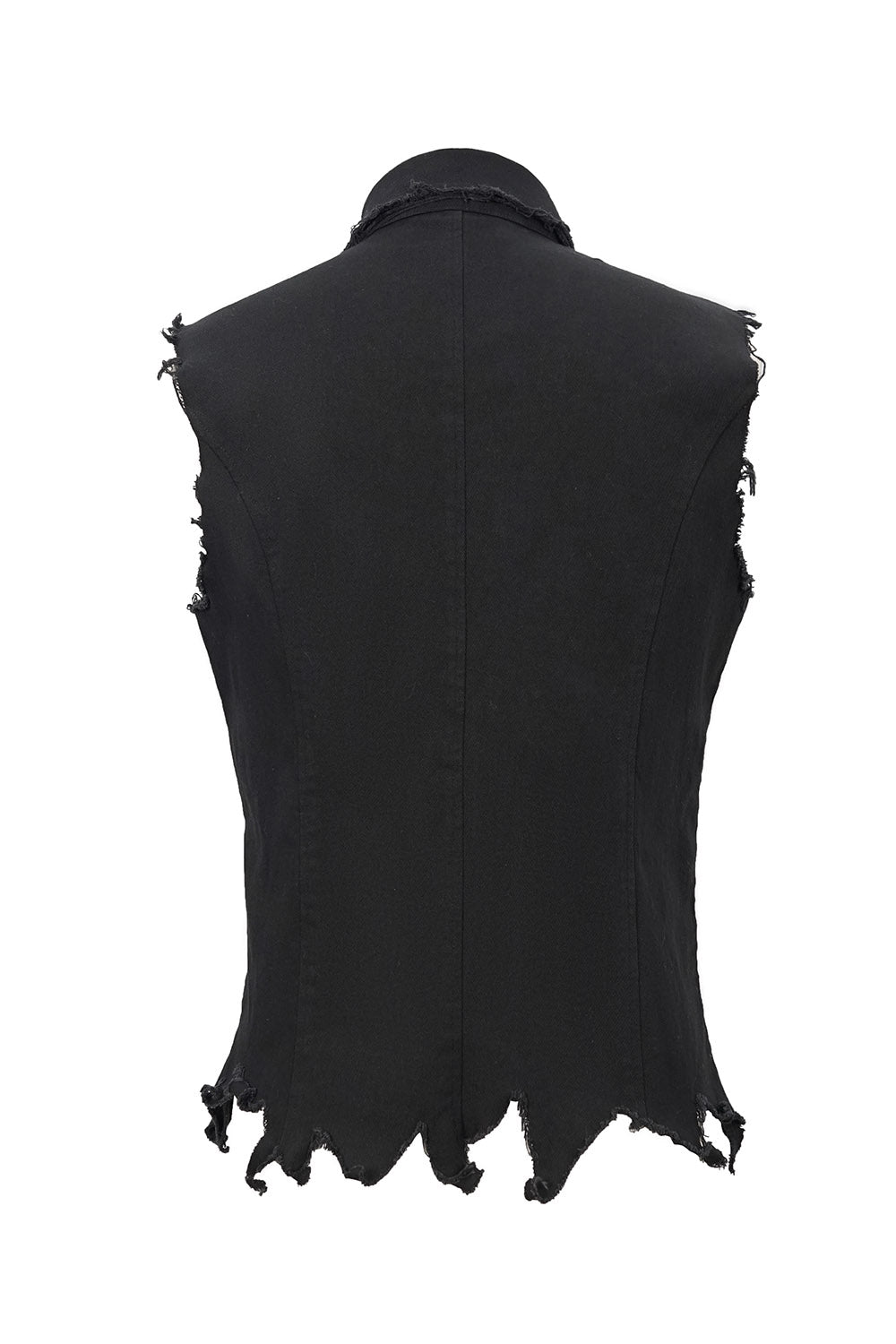 d-ring mens shredded wasteland tank top with tattered hem