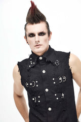 distressed mens shredded wasteland tank top