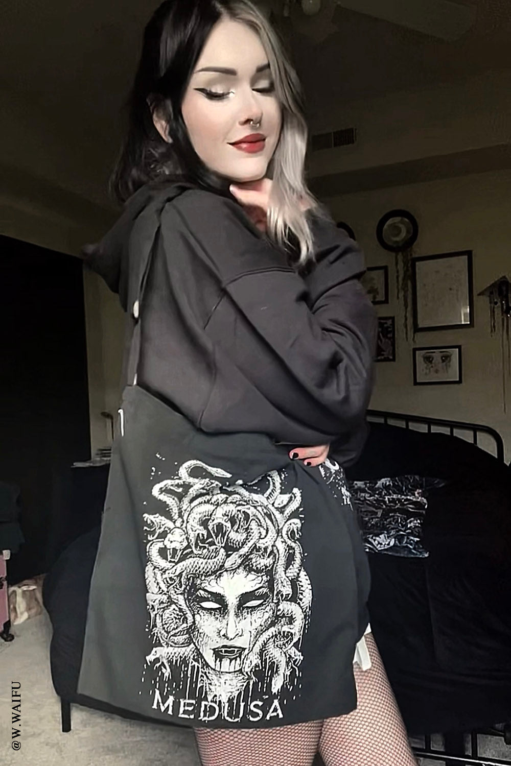 Schultertasche mit Reißverschluss