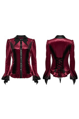 velvet gradient gothic shirt
