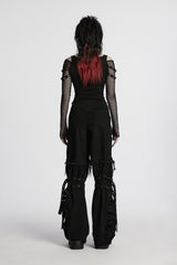 womens black baggy fit y2k distressed jeans