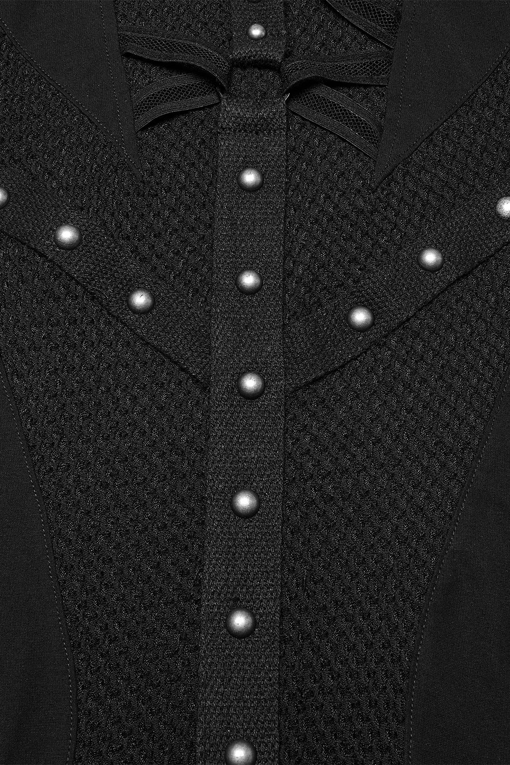 lace-up studded o-ring goth dress