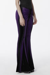 womens flared velvet boho witch pants
