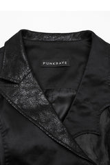 womens Dracula inspired victorian goth waistcoat  with batwing collar