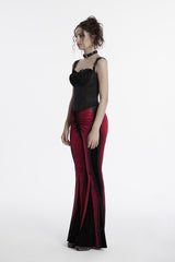 mid-rise velvet bell bottoms 