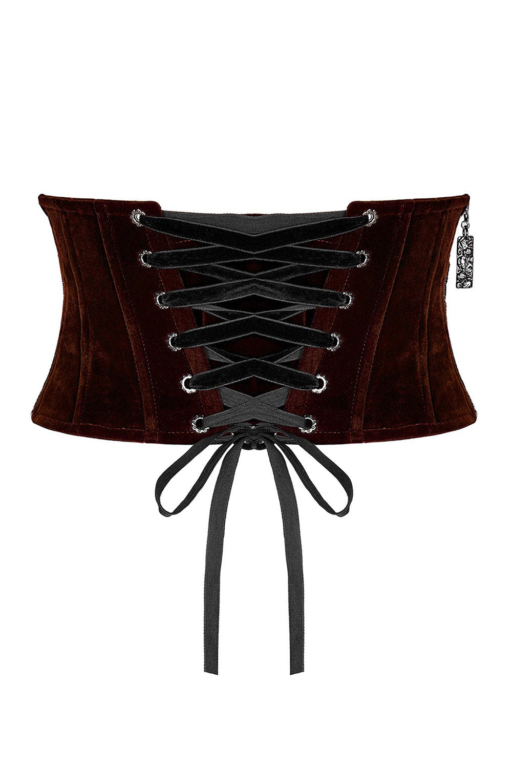 lace up red and black gothic corset