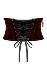 lace up red and black gothic corset