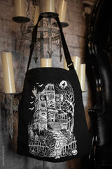 haunted house tote bag for shopping