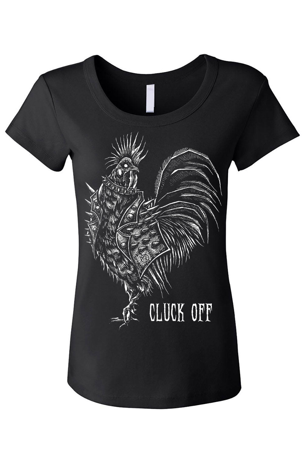 womens punk rock chicken tshirt