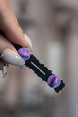 barbed wire punk pin with button close