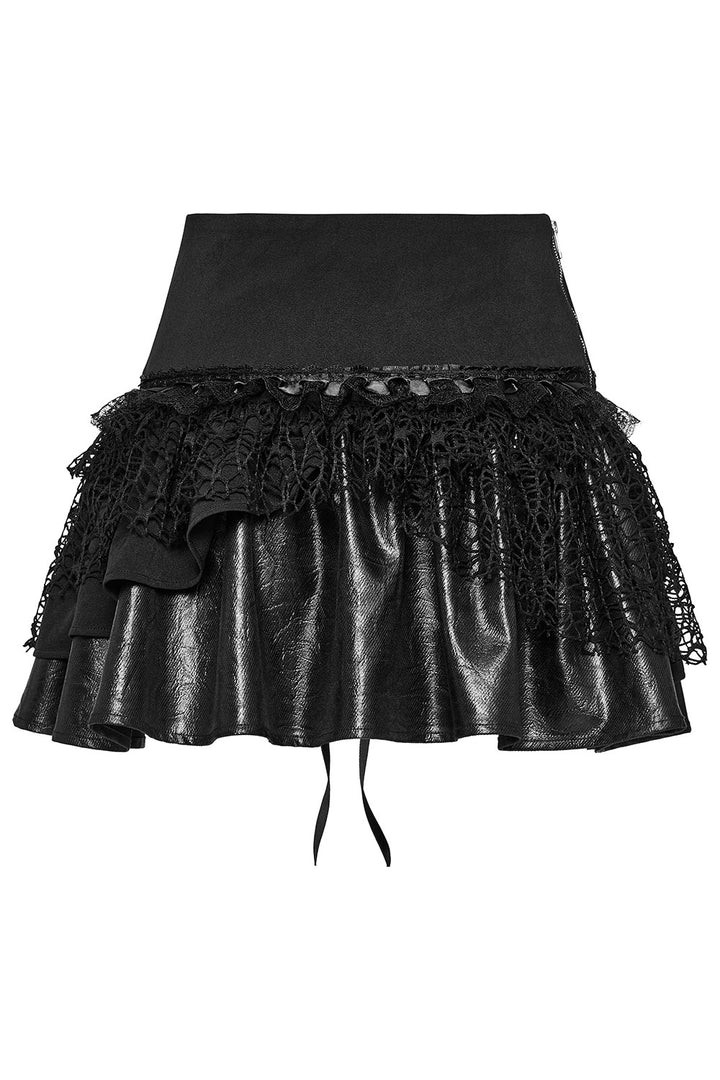 lace up corset mini skirt