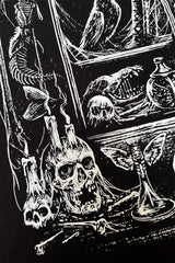 animal and human skull cabinet of curiosities graphic hoodie 
