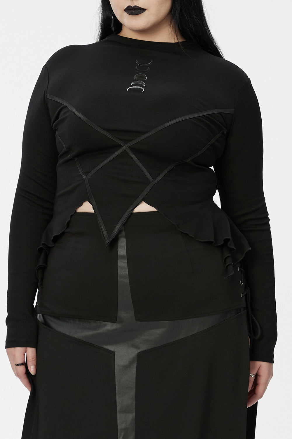 cropped gothic shirt