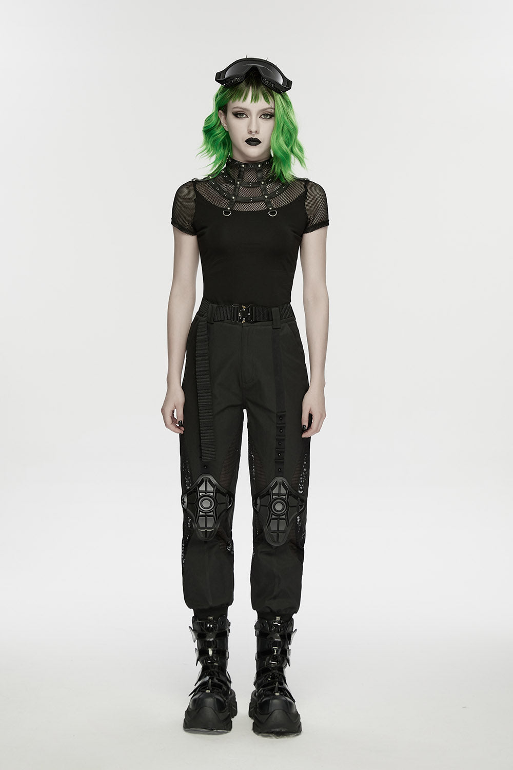 womens fishnet shirt with d-rings