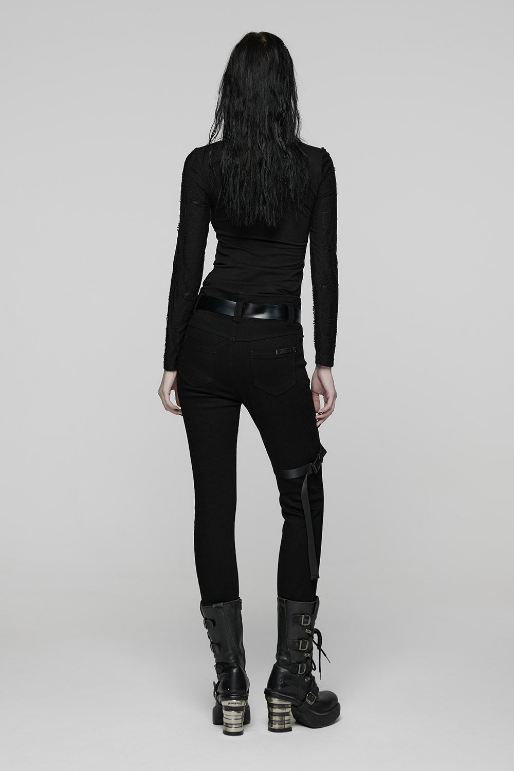 punk rave long sleeve gothic top