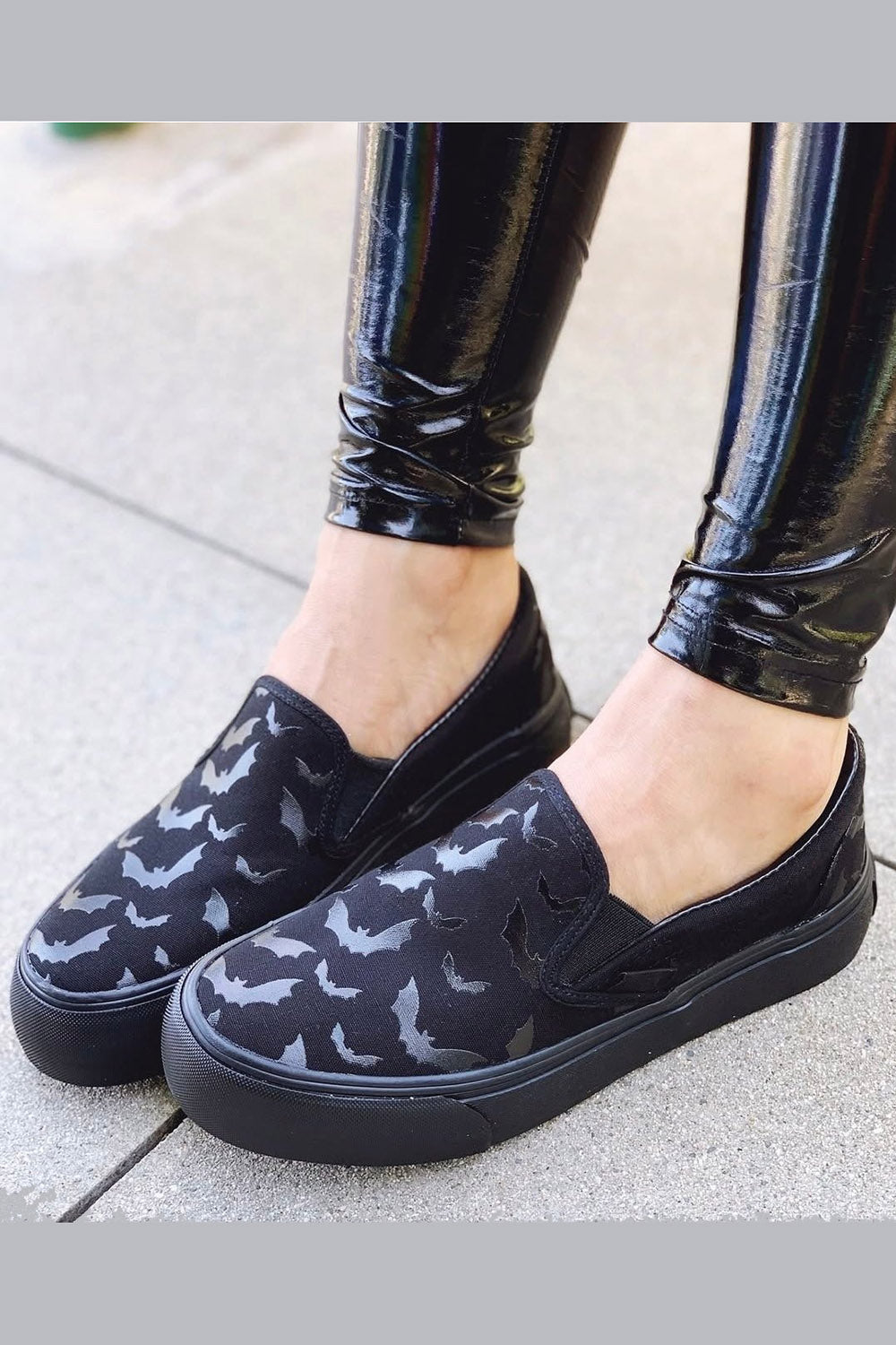 gothic slip-on shoes 