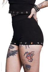 womens emo grommet shorts