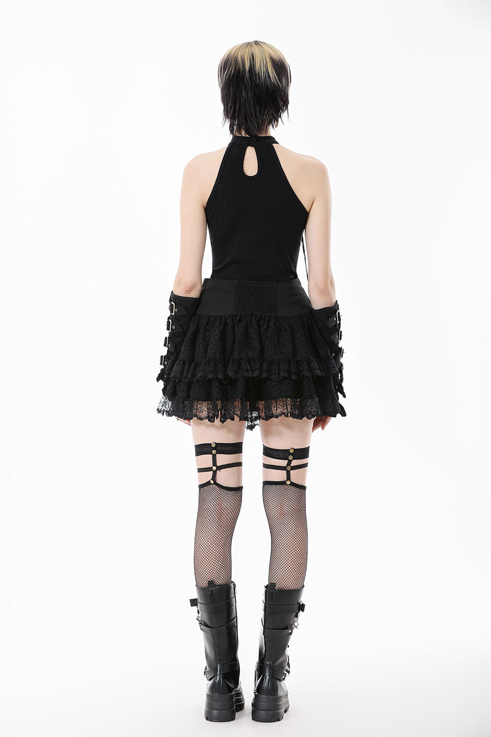 Goth fashion womens punk mini skirt