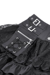 Pocket and waist detail of punk mini skirt from Dark In Love