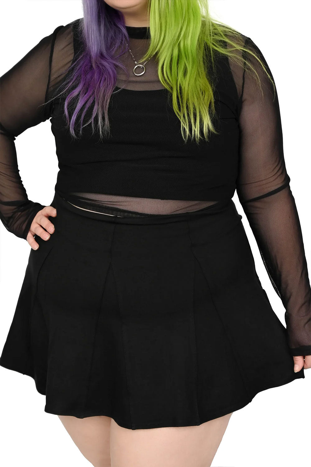 Foxblood plus size tennis skort for women
