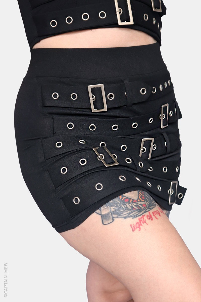 trad goth mini skirt