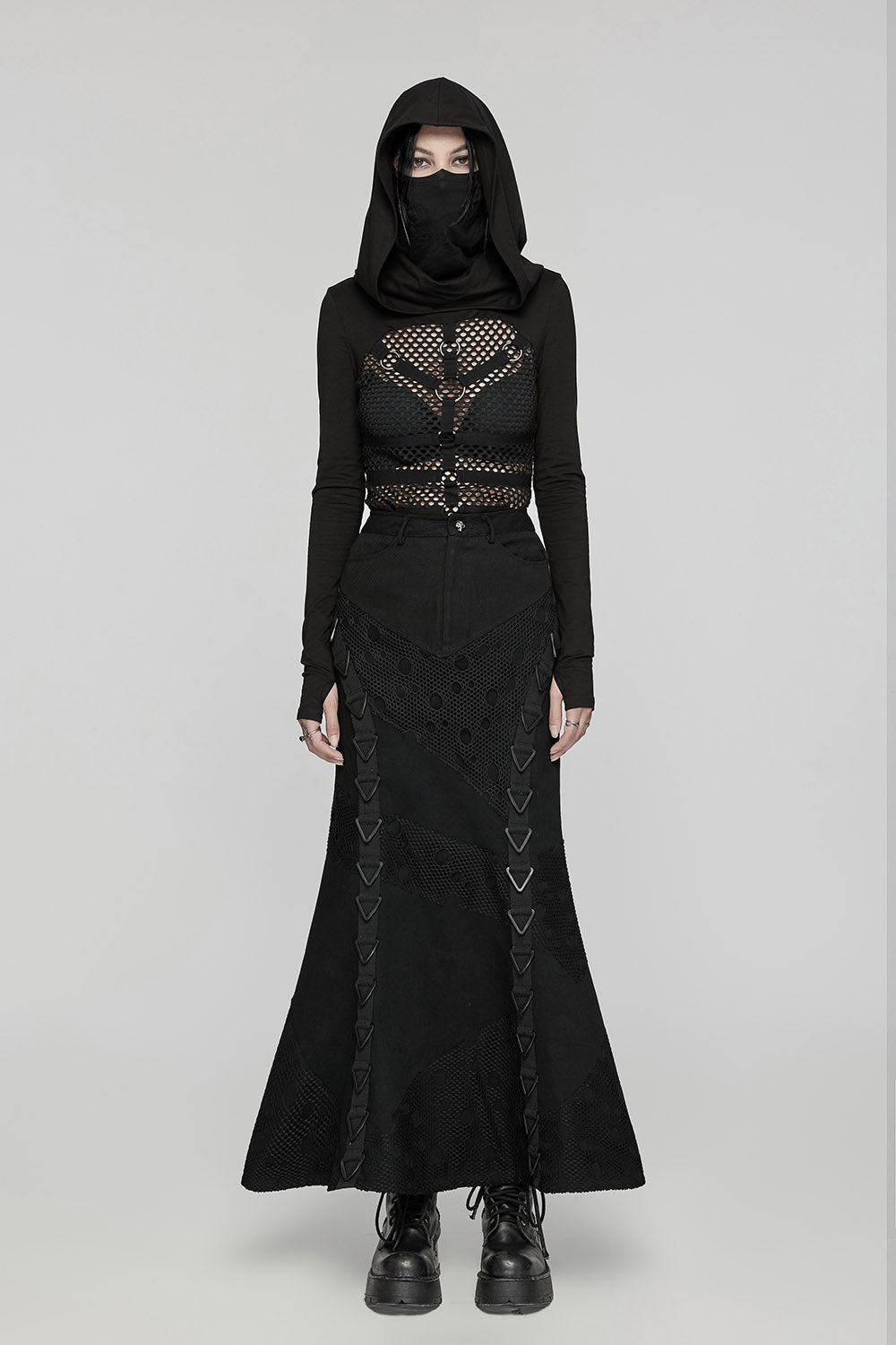 Trad Goth Fishnet Maxi Skirt – VampireFreaks