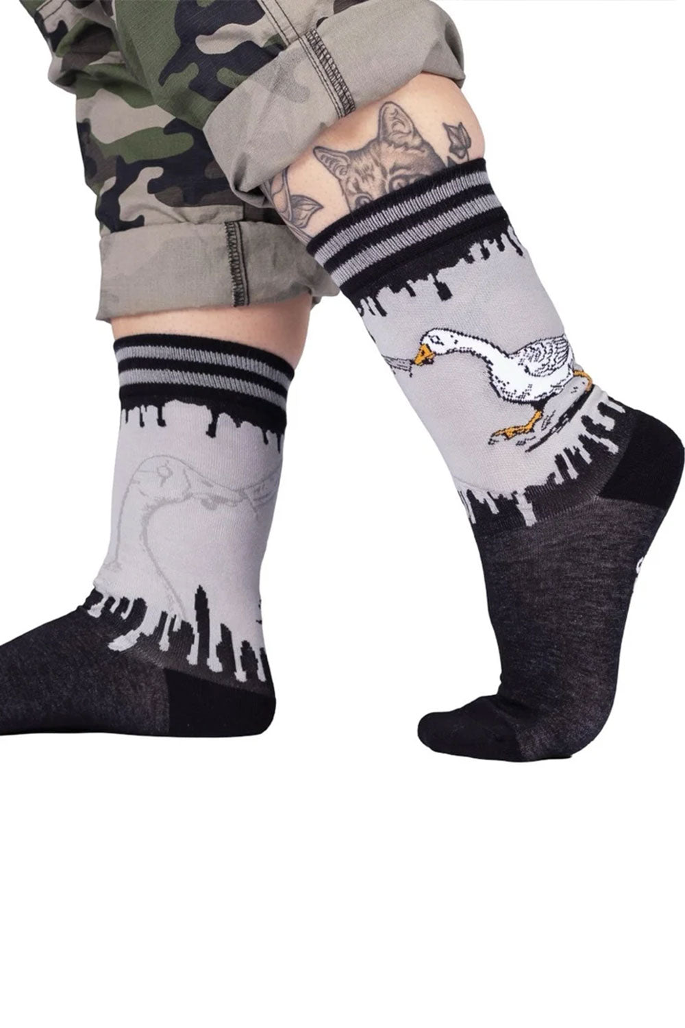 Not-So-Silly Goose Crew Socks from foot clothes