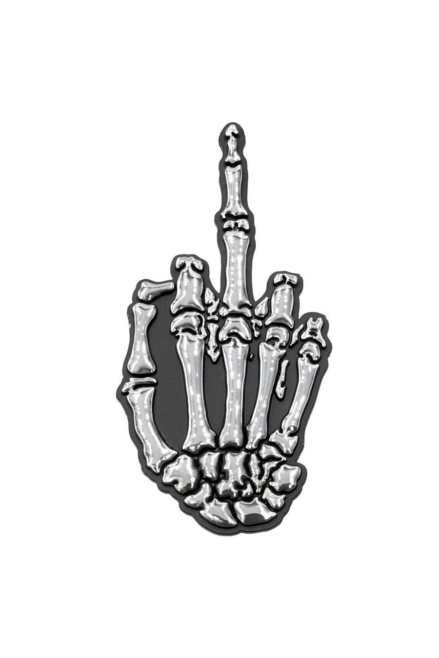 Skeleton Middle Finger Stick on Emblem