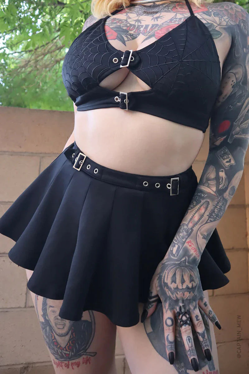 black swim skirt plus size