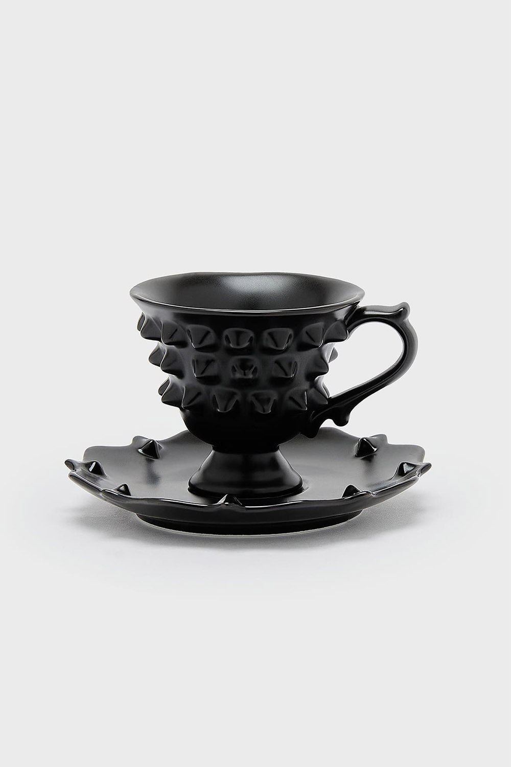 spiked punk tea cup and saucer