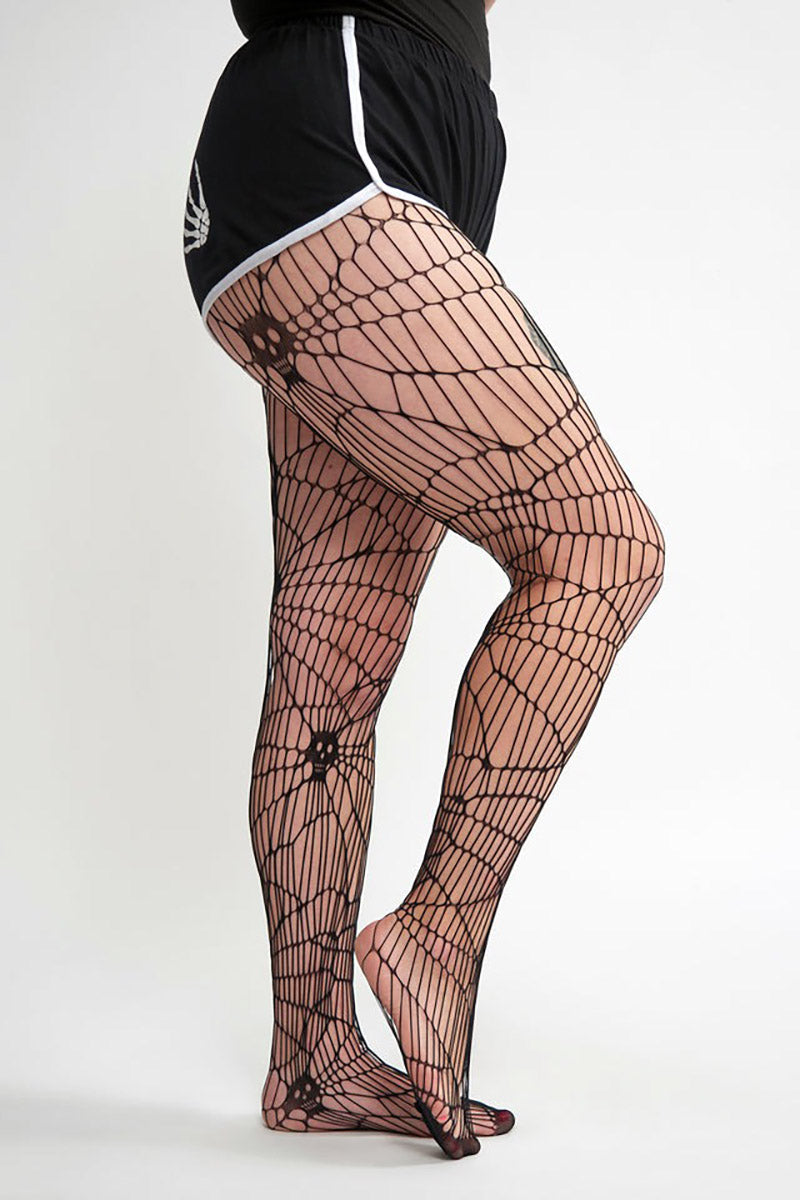 Skull Spiderweb Net Stockings