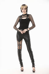 Catacomb Cotton Fishnet Long Sleeve Top