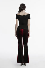 black gothic boatneck top