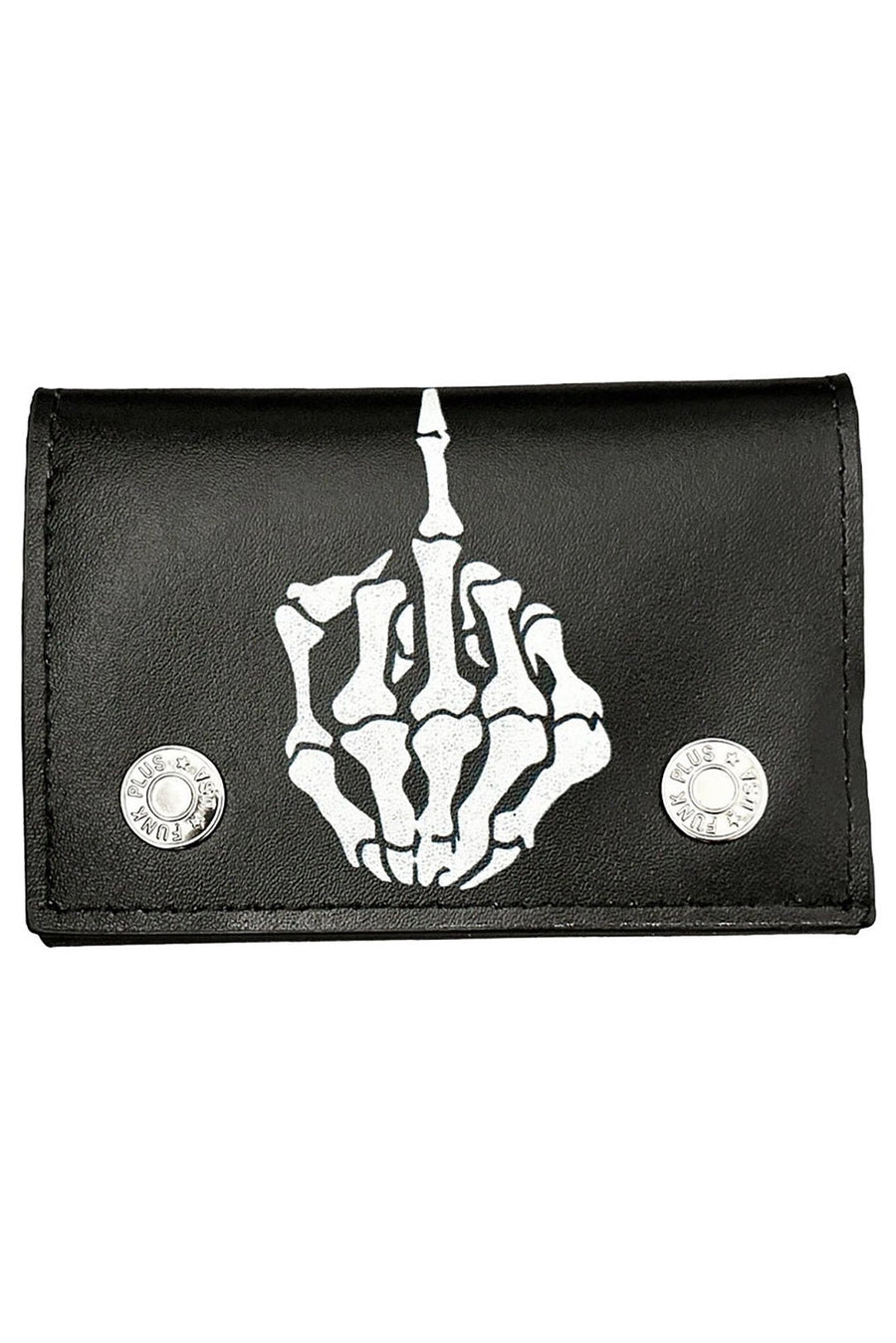 Middle Finger Bone Biker Wallet