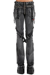 womens low waisted punk jeans
