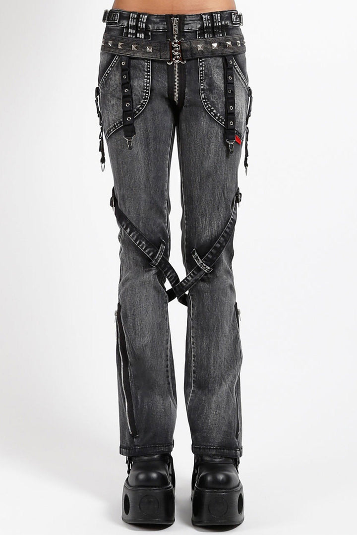 womens low waisted punk jeans