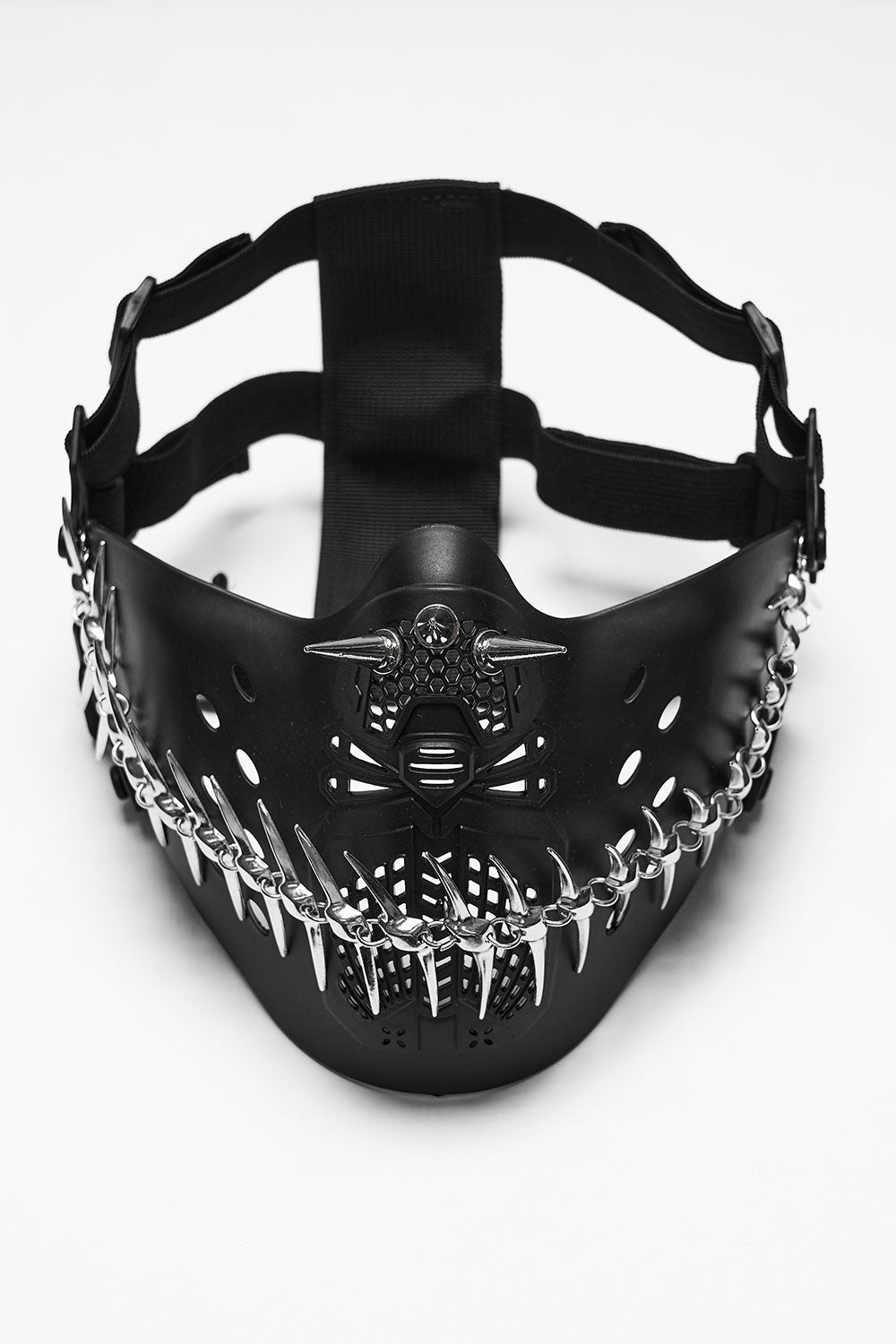 punk half face mask with spike details