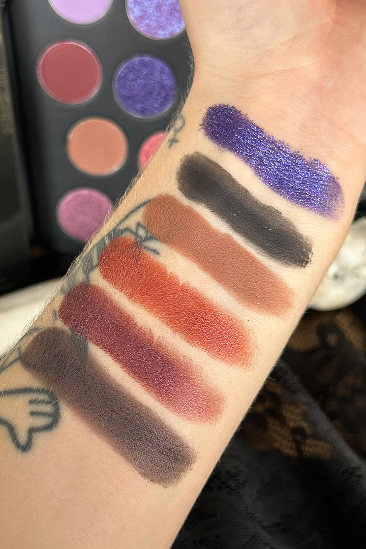 vegan friendly coffin shaped eyeshadow palettes