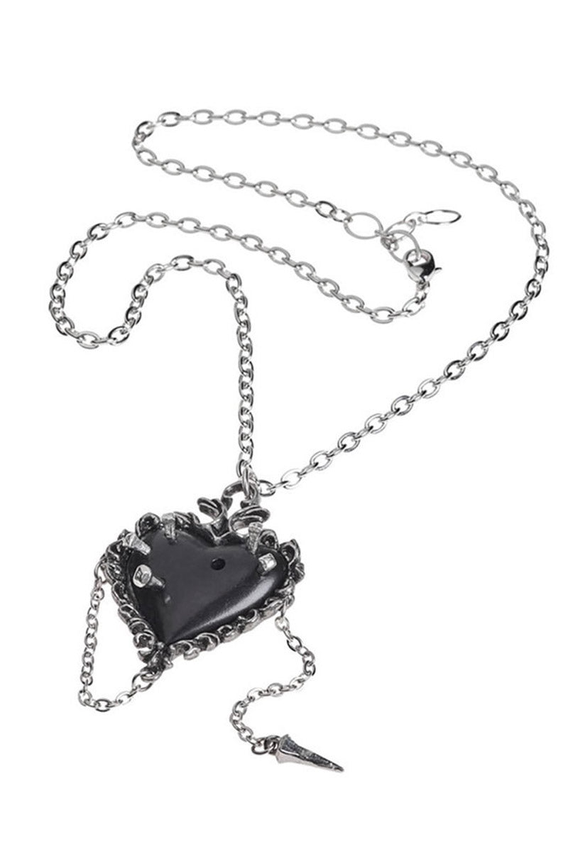 black heart punk necklace by alchemy england 