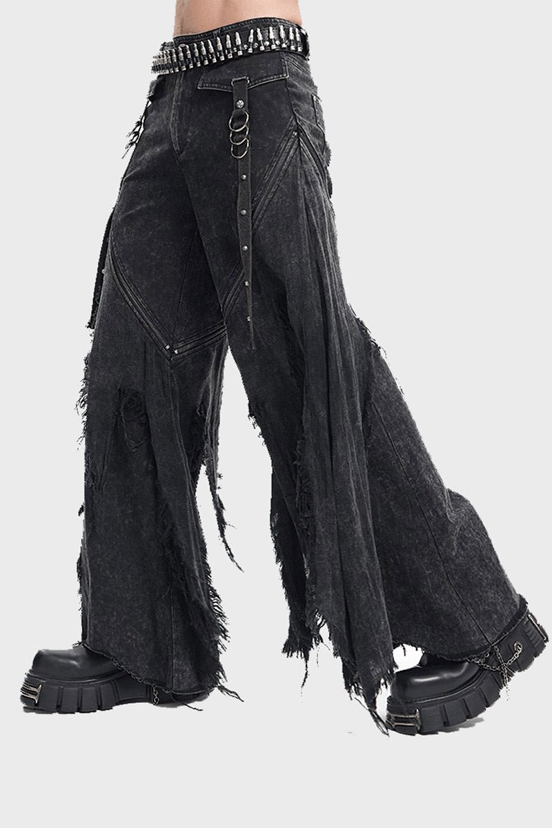 mens tattered large baggy pirate pants