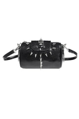 vegan leather black mini chain strap bag