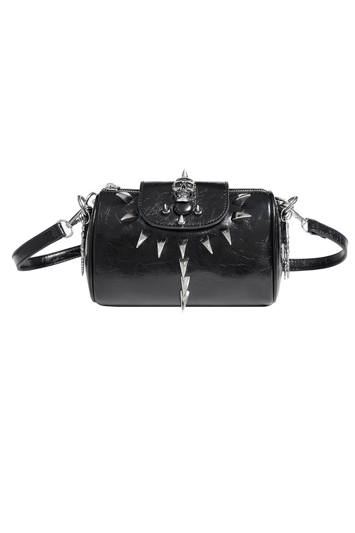 vegan leather black mini chain strap bag