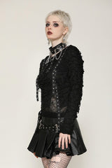 distressed grunge goth top