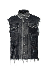 Scavenger Denim Spiked Vest