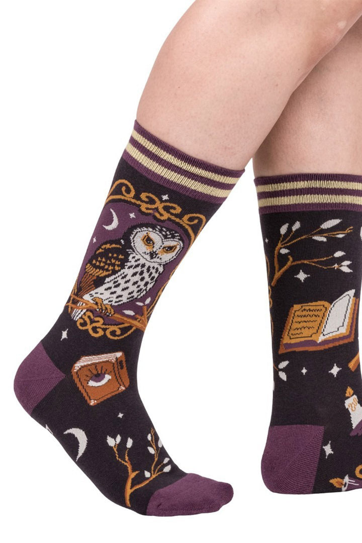 halloween owl socks